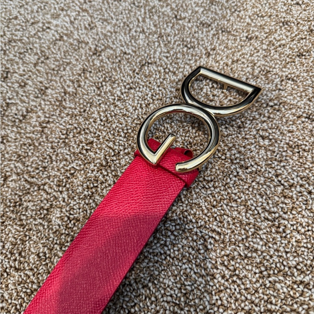 Dolce & Gabbana Red and Gold Statement Belt
